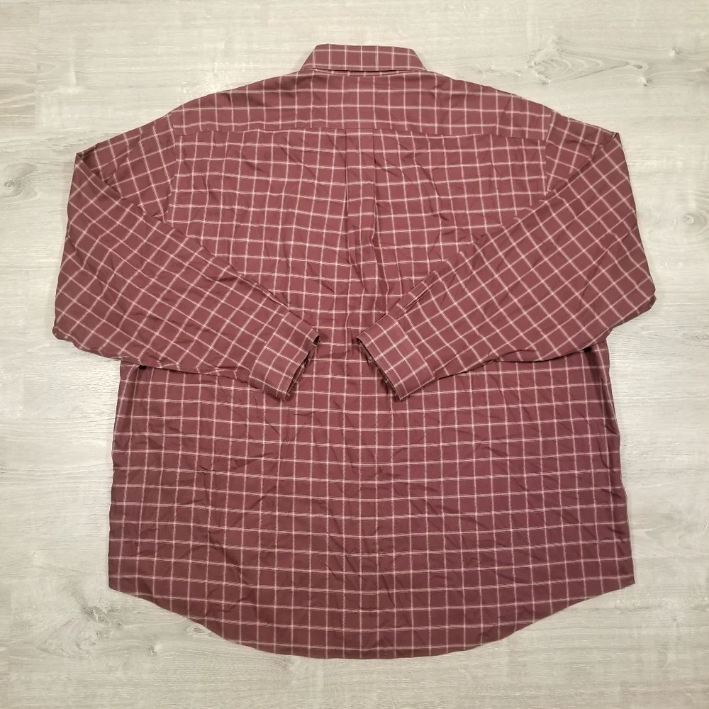 Brooks Brothers 346 Mens Button Down Shirts Size XXL Lot Of 2 Beige Red Check - Picture 4 of 10